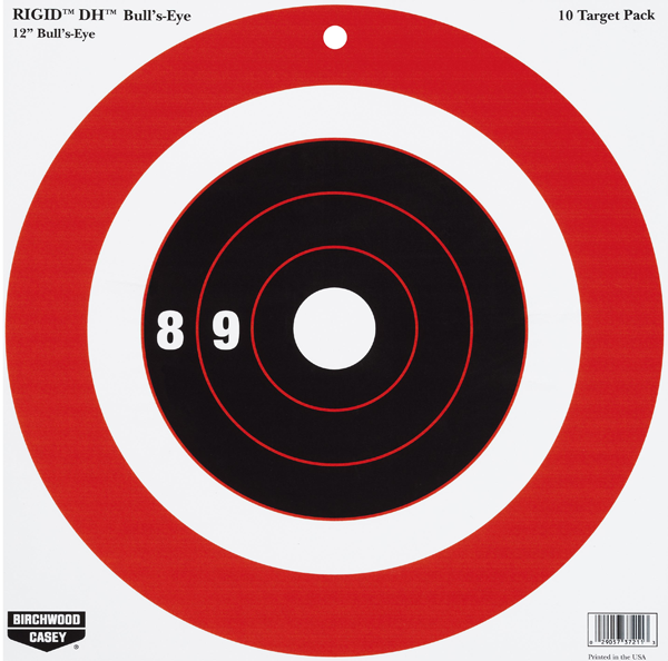 Targets Birchwood Casey Tagboard BIR 37211          RIGID 12 BULLSEYE DH TGT   10PK